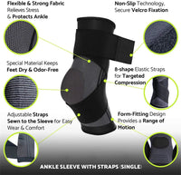 Adjustable Ankle Support Compression Ankle Brace Protector for Running Soccer Basketball Nylon Knitted Gym Bandage Ankle Strap Quick Pick Grocers