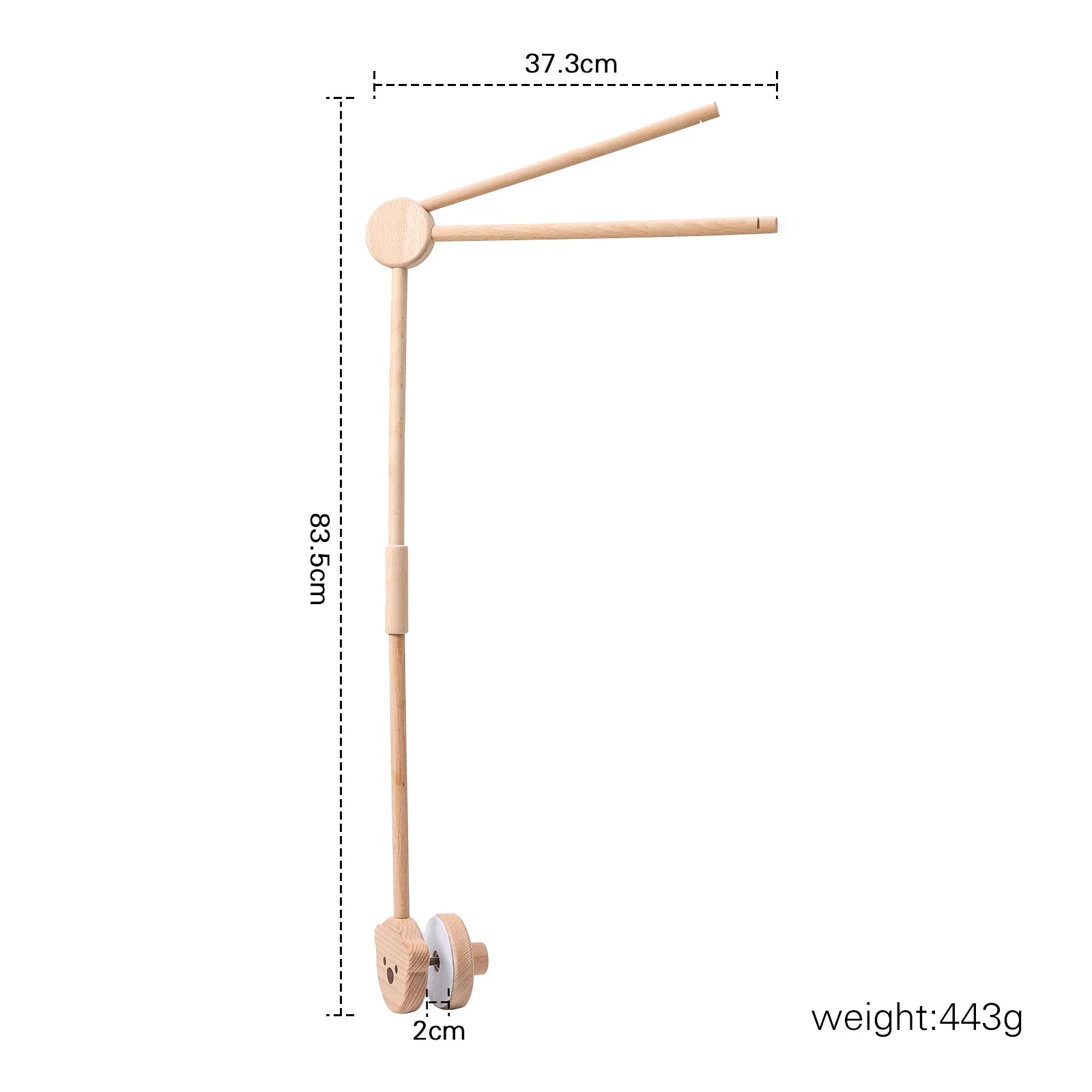 Baby Wooden Bedbell Bracket 0-12 Months Bed Bell Bracket Wooden Mobile Newborn Crochet Bed Bell Hanging Toys Newbaby Rattle Toys Purest Peak