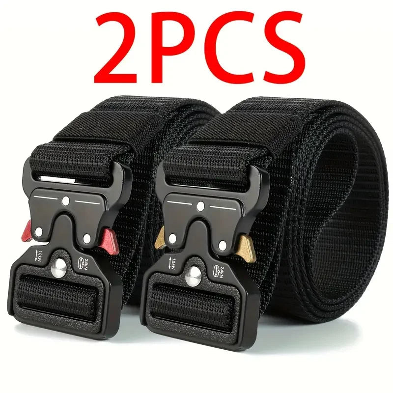 Genuine Tactical Belt Quick Release Outdoor Military Belt Soft Real Nylon Sports Accessories Men And Women Black Belt Quick Pick Grocers