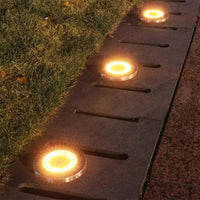 1/4/8Pcs Solar Lights Outdoor 8/20LEDs Disk Underground Lamp Spotlight Buried Solar Light for Home Garden Lawn Yard Decoration Quick Pick Grocers