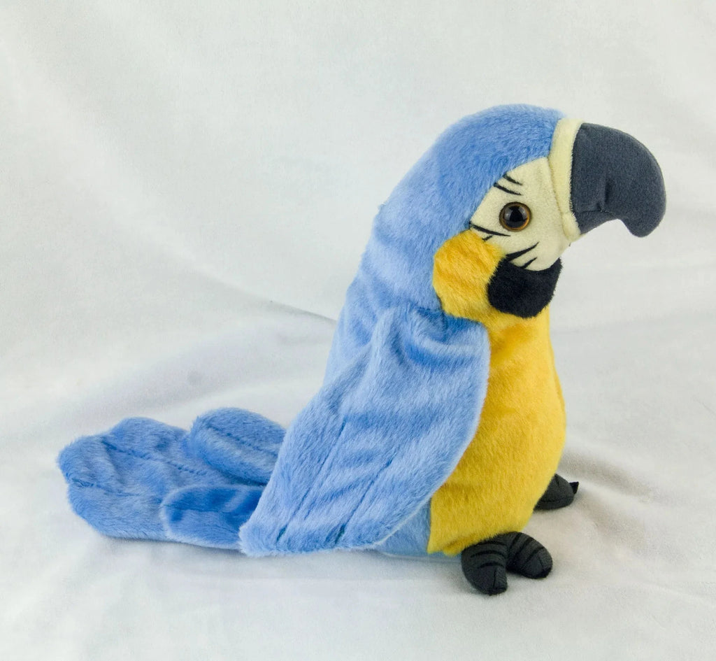 Talking Macaw Parrot Repeat What You Say Stuffed Animal Plush Toy Electronic Record Animated Bird Speaking Parrot Pet Plush Toys Econic Blanks