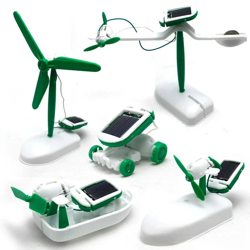 6-in-1 Solar Robot Kit – DIY Educational Science Toy for Kids | Build Car, Ship, Windmill, Fan & More Econic Blanks