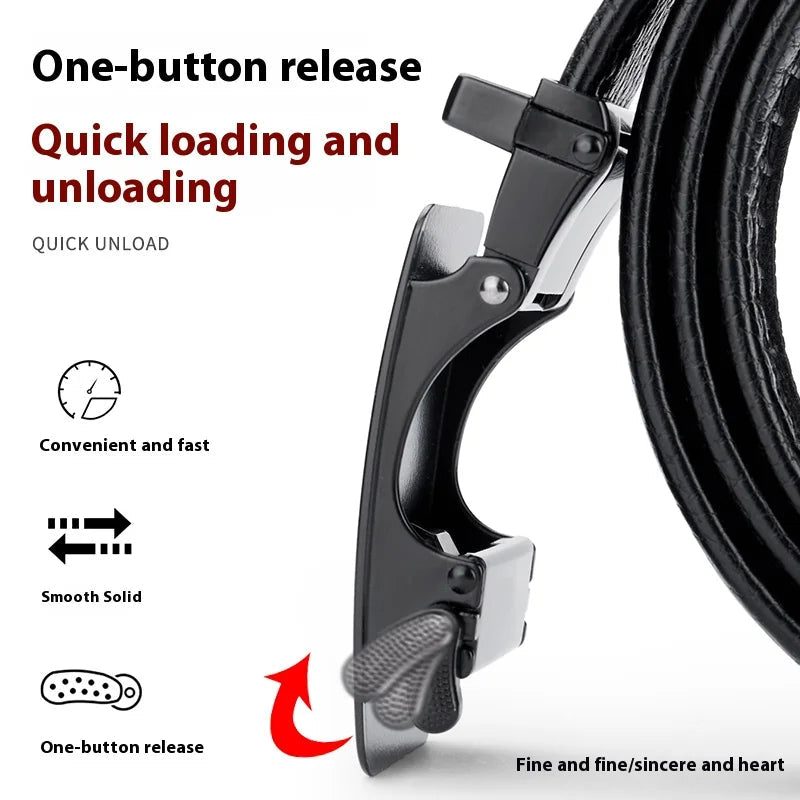 Fashion Designer Belt for Men High Quality Genuine Leather Men Belt Alloy Buckle Automatic Belt Business Belt Men Quick Pick Grocers