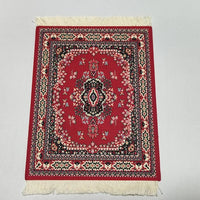 Woven flower Persian carpet small coaster wholesale merchants cheap mouse pad desk mat retro style rubber non-slip computer mats Quick Pick Grocers