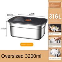 304 Stainless Steel Crisper, Lunch Box, Sealed Leak-proof Bento Box, Refrigerator Freezer Storage Box, Camping Lunch Box Quick Pick Grocers