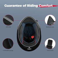 Cat Ear Motorcycle Helmet Full Face Detachable DOT Certification Safety Moto Helmet For Women Men Breathable Gift For Girlfriend