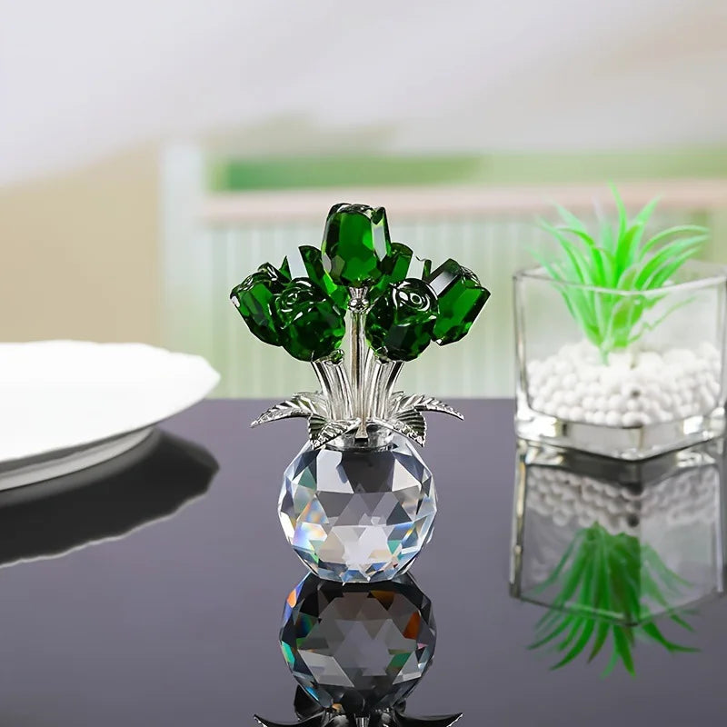 Colourful Rose Bouquet - For Anniversary, Mother's Day, Valentine's Day Crystal Rose Bouquet - Eternal Rose Decorative Gift Quick Pick Grocers