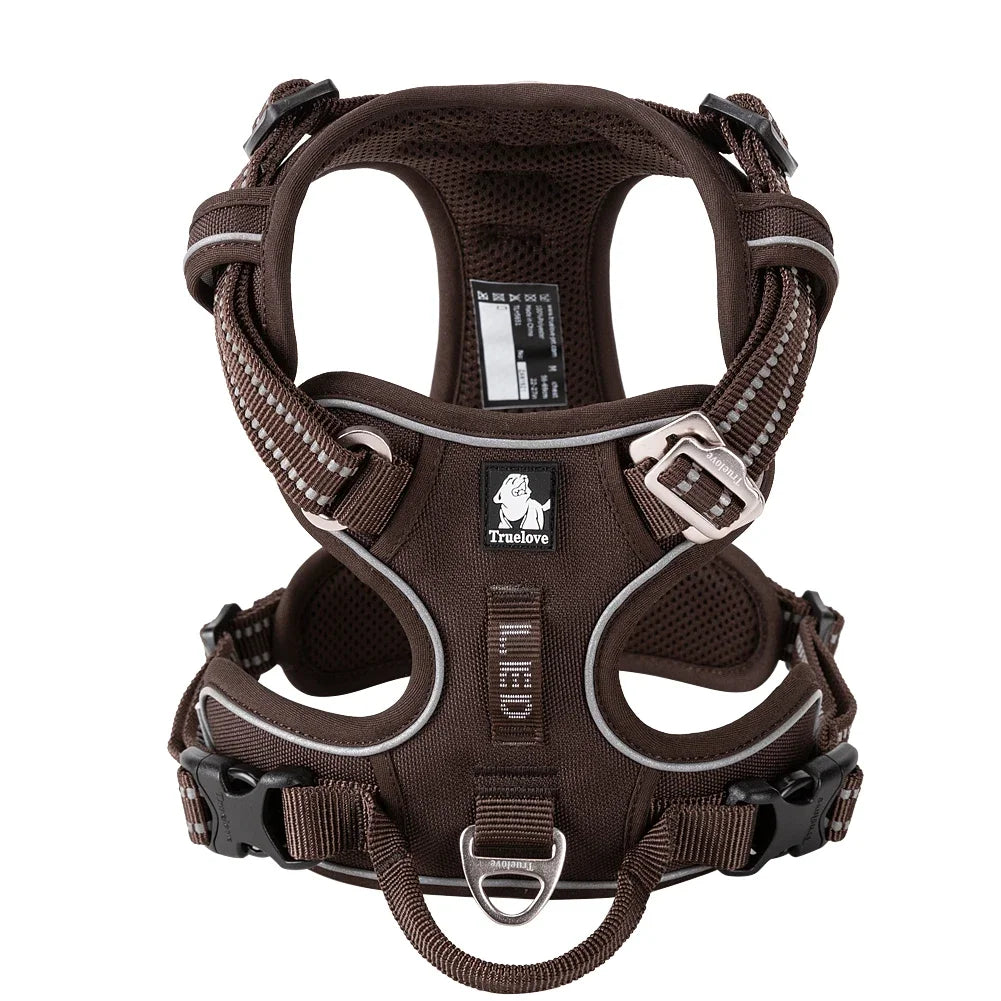 TRUE LOVE Pet Harness No Pull Nylon Reflective Dog Harness Adjustable Comfortable Control Step-in Brilliant Truelove TLH5654 Quick Pick Grocers