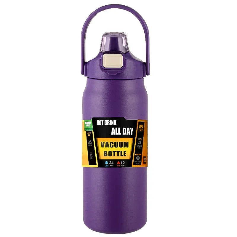 Outdoor Thermos Portable 304 Stainless Steel Thermal Mug Tumbler Vacuum Flasks Cold and Hot Sports Water Bottle with Straw Econic Blanks