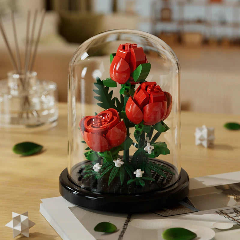 Micro particle building block bouquet handmade gift, children's puzzle toy handmade DIY sunflower desktop decoration ornament Quick Pick Grocers