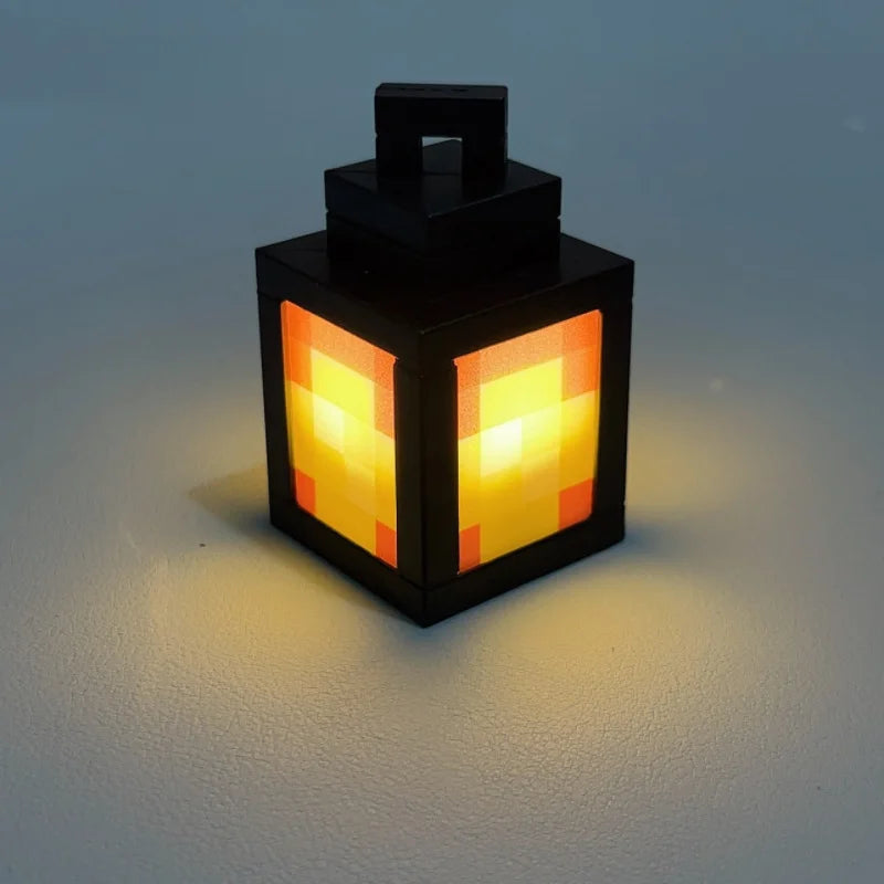 2026 Pixel Style Night Light Portable Lantern Tabletop Ornament 16 Colors RGB Remote DIY Interior Decoration Atmosphere Light Quick Pick Grocers
