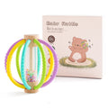 Baby Rattle Toy Wooden Rain Drum With Silicone Baby Sensory Touch Toy Newborn Dental Care Gum Anti-eating Hand Molar Stick Gif Purest Peak