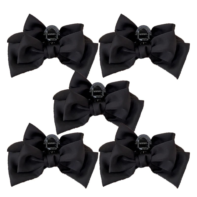 Fashion Women Bow Hairpin Korean Version Of Solid Color Butterfly Satin Hair Clips Girls Hair Accessories Headwear Quick Pick Grocers