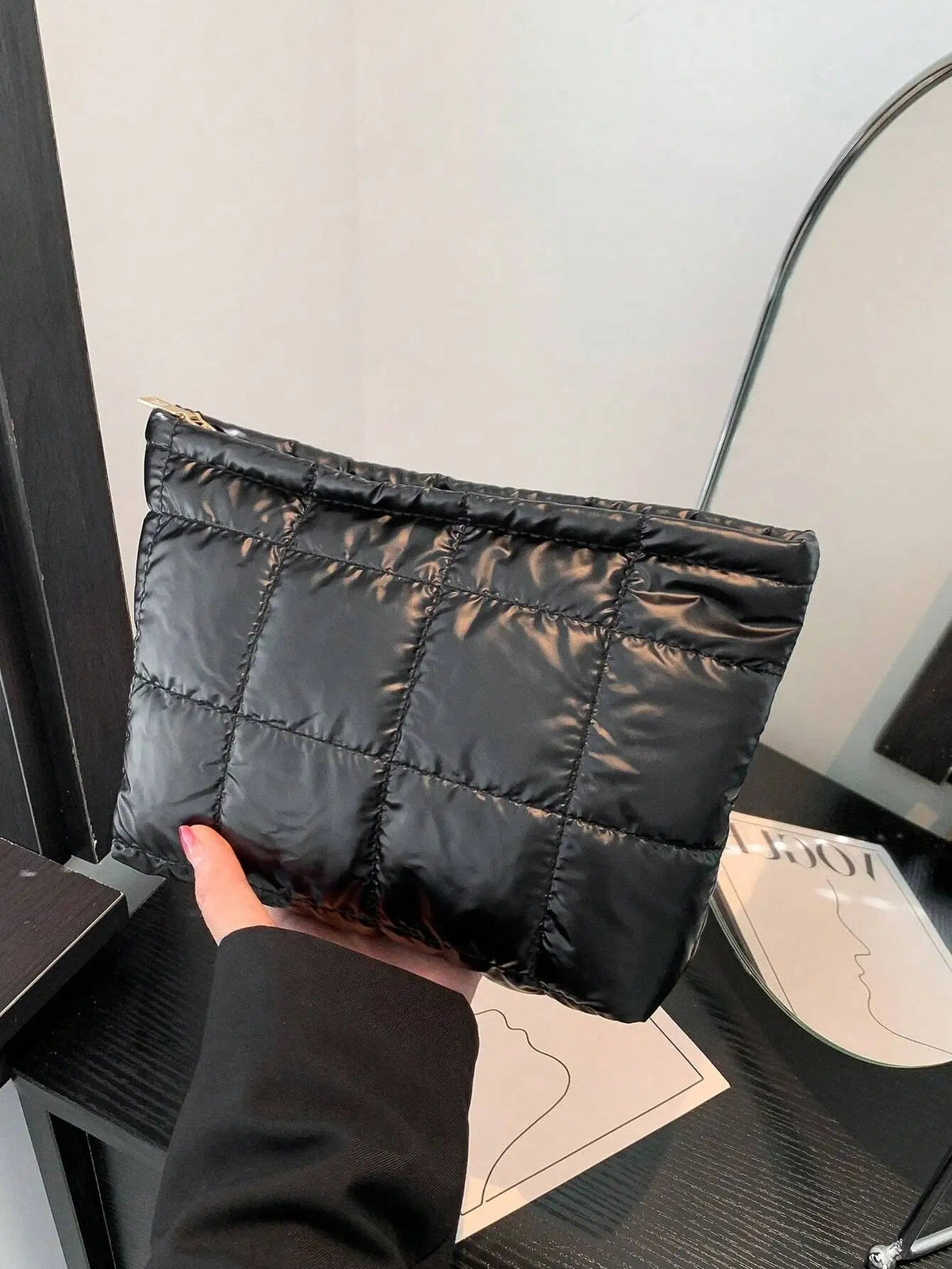 Large Capacity Travel Makeup Bag Fashion Portable Multifunctional Cosmetic Bag Waterproof Toiletry Storage Organizer Bag Quick Pick Grocers