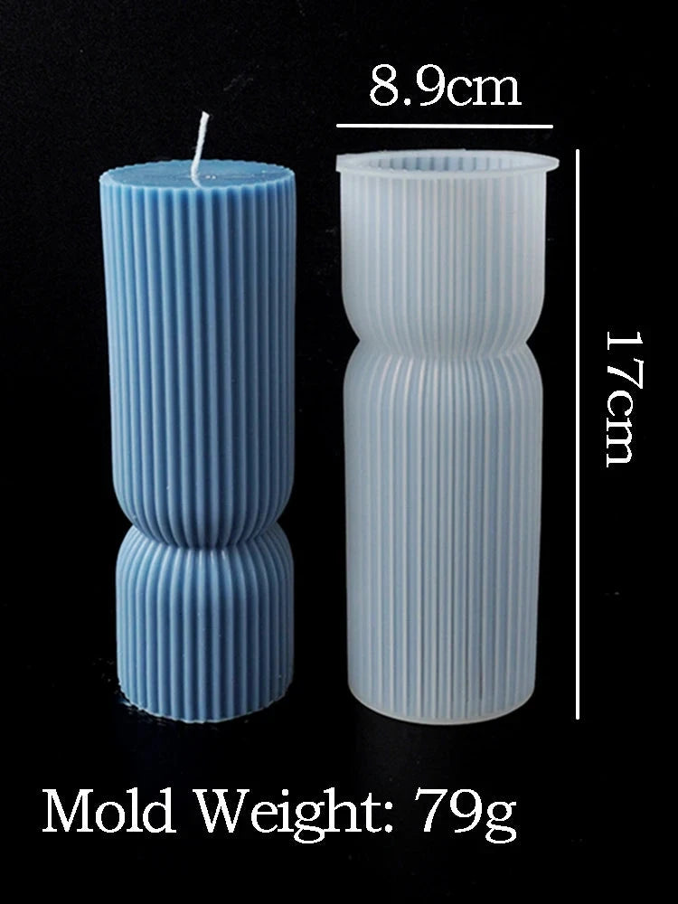 Nordic Style Cylindrical Candle Silicone Mold Aromath Candles Soap Making DIY Plaster Resin Craft Casting Molds Home Table Decor Econic Blanks