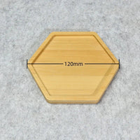 Multi Bamboo Tray Wood Saucer Flower Pot Tray Cup Pad Coaster Plate Kitchen Decorative Plate Creative Coaster Coffee Cup Mat Quick Pick Grocers