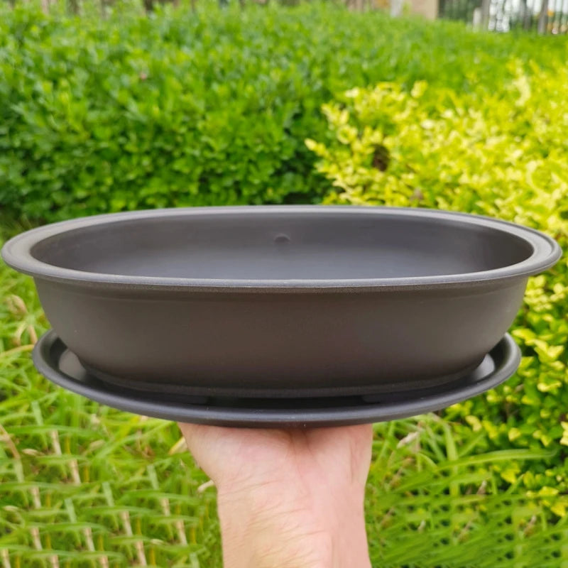 Rectangular Flowerpots Plastic Bonsai Plants Pot Square for Flower Balcony Garden Yard Landscape Bonsai Pot Trays Home Decor Quick Pick Grocers