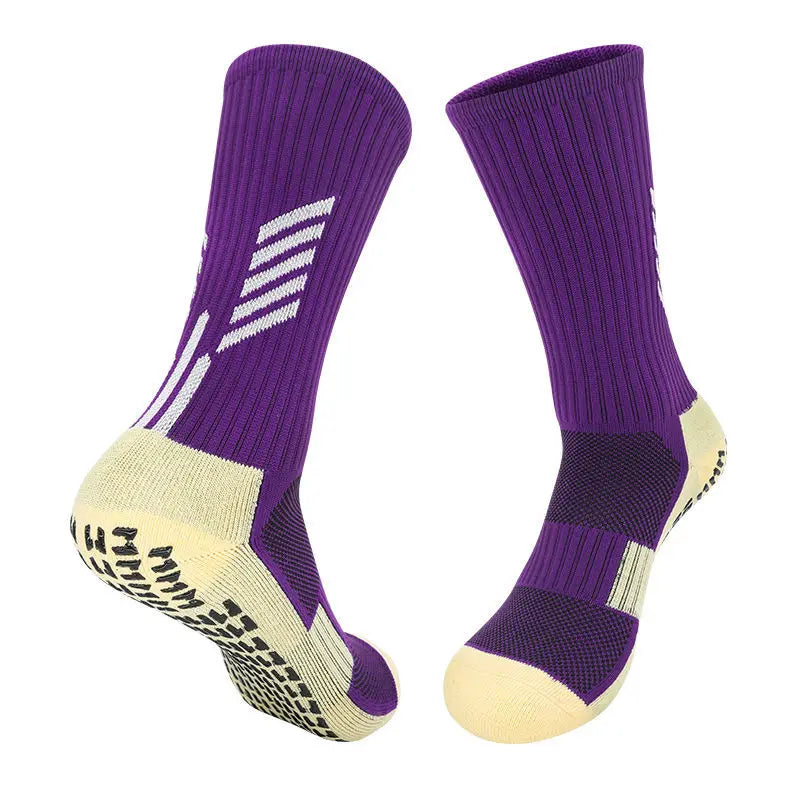 High Quality Anti Slip Soccer Socks Adults Kids Sport Towel Bottom Cotton Mid Tube Non Slip Football Hockey Baseball Grip Sock Quick Pick Grocers