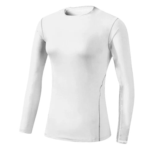 Base Layer Fitness Sport Shirt Quick Dry Women long Sleeves Top Gym jogging lady T-shirt Train Workout Clothing White Yoga Shirt Quick Pick Grocers