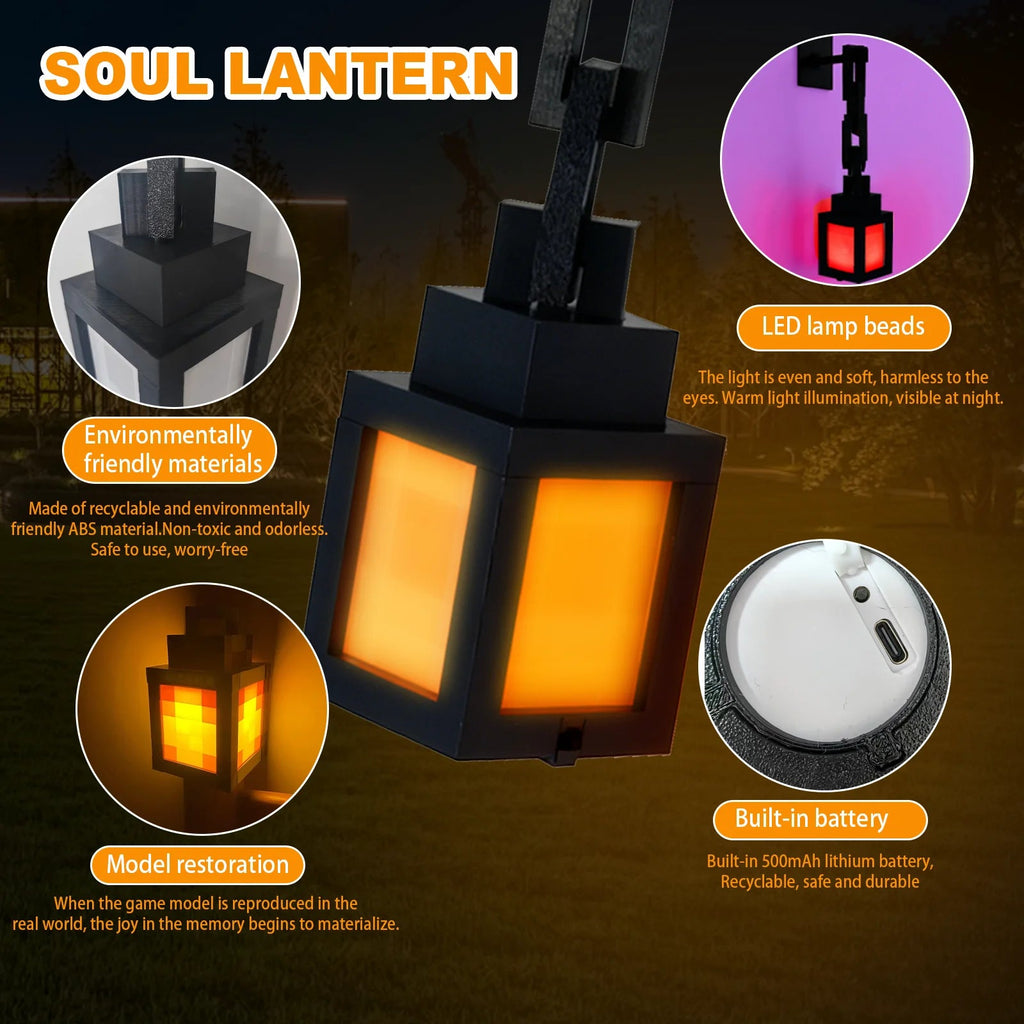 2026 Pixel Style Night Light Portable Lantern Tabletop Ornament 16 Colors RGB Remote DIY Interior Decoration Atmosphere Light Quick Pick Grocers