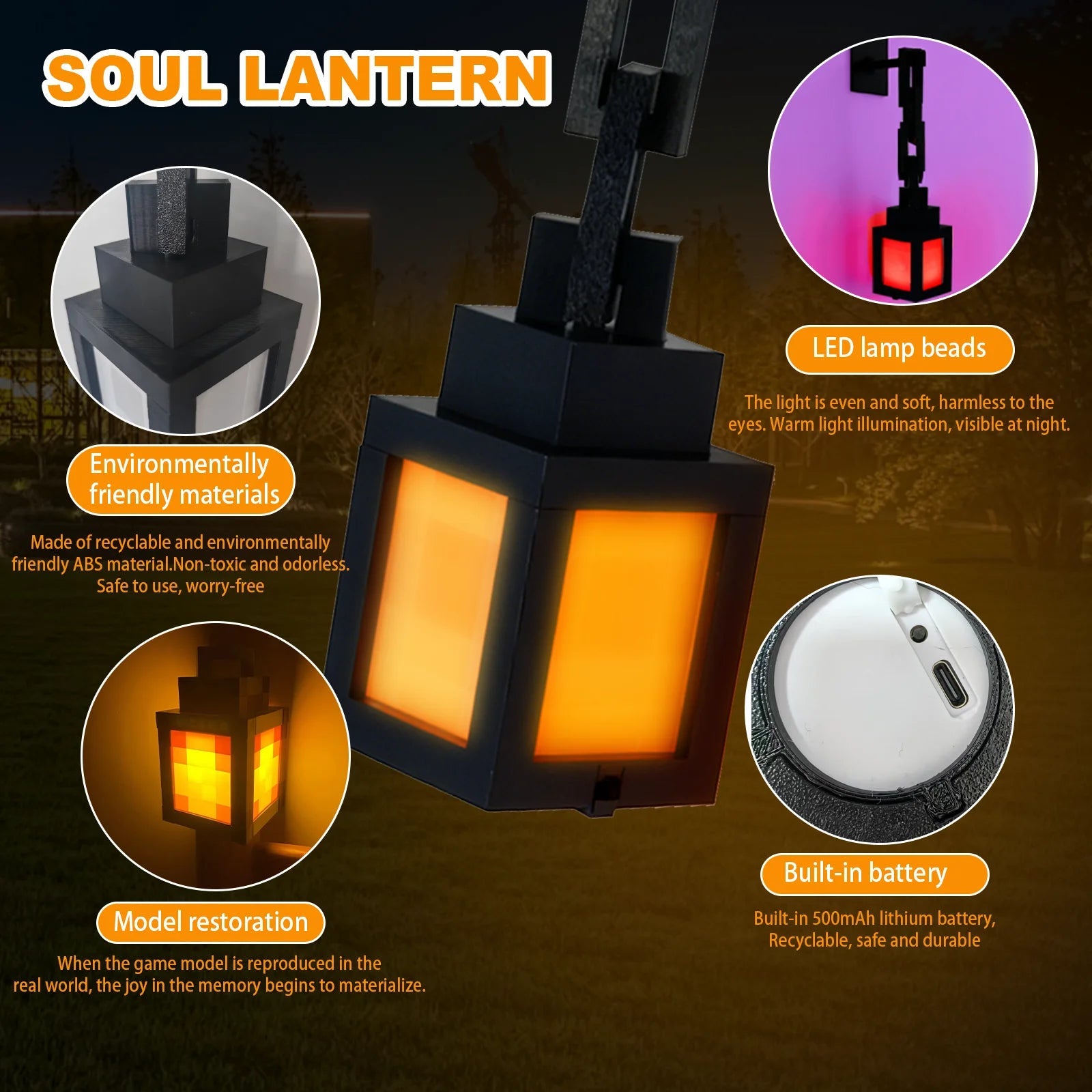 2026 Pixel Style Night Light Portable Lantern Tabletop Ornament 16 Colors RGB Remote DIY Interior Decoration Atmosphere Light Quick Pick Grocers