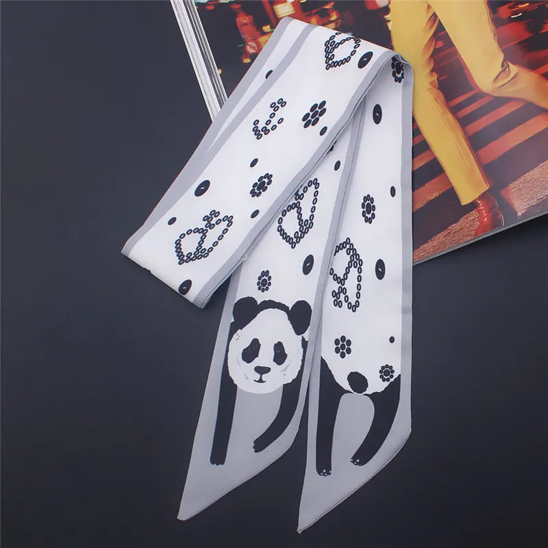 17 Colors Animal Print 2024 New Bag Skinny Silk Scarf For Women Luxury Brand Foulard Women Tie Fashion Head Scarves For Ladies Quick Pick Grocers