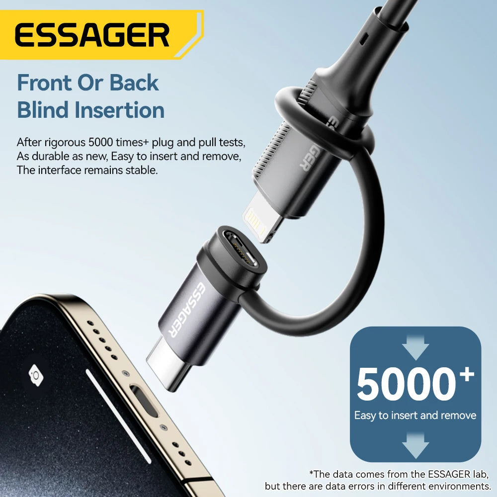 Essager Lighting To USB C Adapter 3A Fast Charging OTG for iPhone 15 xr Pro Type C To Lighting iPhone Connector OTG Converter Quick Pick Grocers