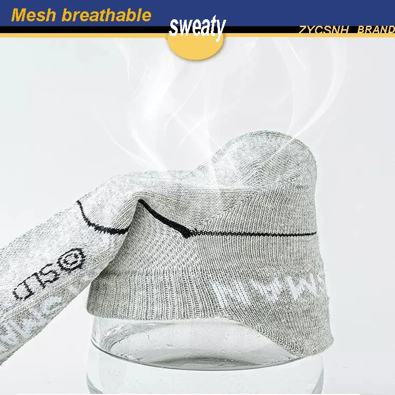 10 Pairs High Quality Socks Men's Summer Man Short Socks Breathable Ankle Socks Cotton Sports Socks Black Thin Cut Run Men Socks Quick Pick Grocers