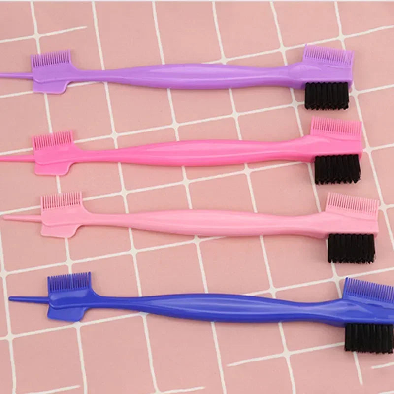 Baby Care Hair Edge Brush Comb Double Sided 3 in 1 Edge Control Brush for Baby Hair Salon Hair Care Comb Brushes Beauty Tools Purest Peak