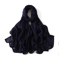 Women Big Size Plain Solid Cotton Rayon Hijab Scarf Lady High Quality Wraps and Shawls Musulman Headband Islamic Turban 180*95Cm Econic Blanks