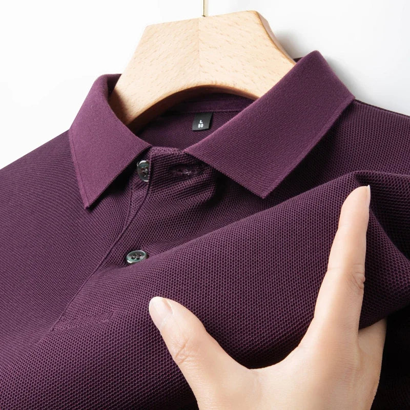 Men's 100% Cotton Polo Shirt - Summer Casual Breathable Tee,19 Colors,Ideal for Golf and Sports,Business Casual,Silk-Like Finish Quick Pick Grocers