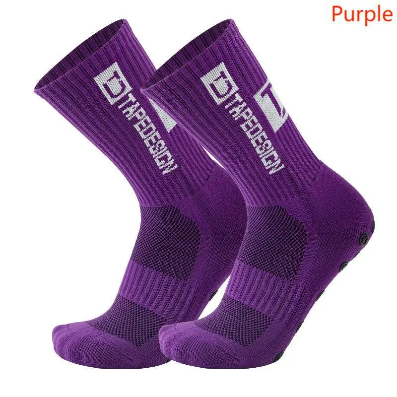 TAPEDESIGN New Anti Slip Football Socks  Soccer Sport Cycling Sport Socks For Kids and Adult Quick Pick Grocers