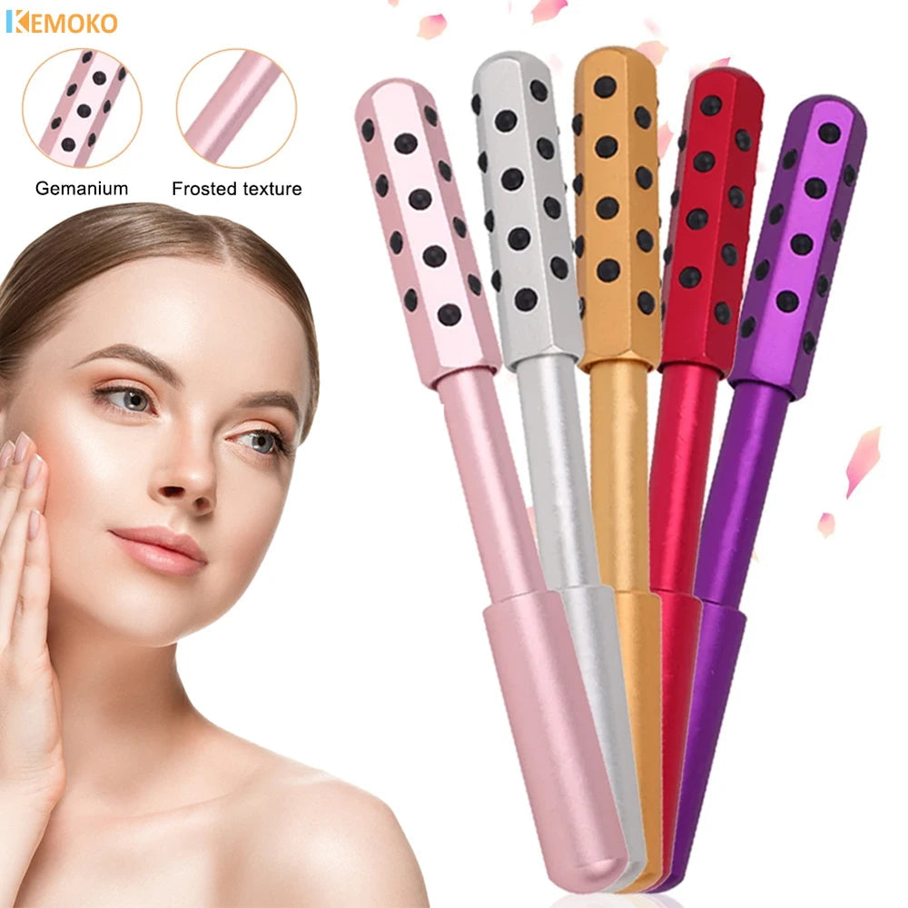 24 Germanium Face Massage Beauty Acupoint Roller Stick Wholesale Beauty Roller Tool Face Gua Sha Massager Women Skin Care Beauty Purest Peak