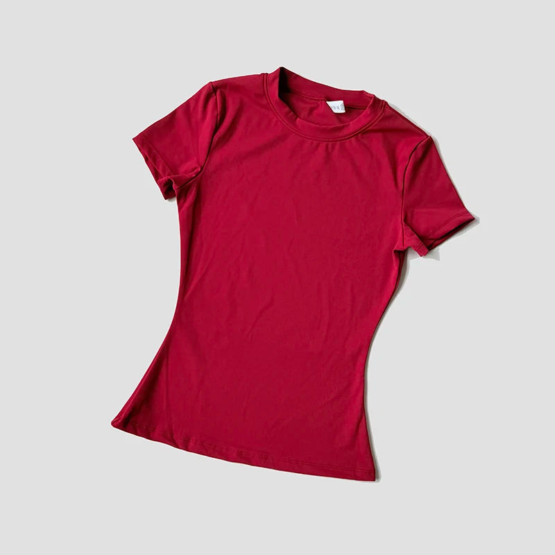 Women Yoga Top Seamless Sport T Shirts Fitness Clothes Short Sleeve Yoga Shirt Gym Top Running  Active Wear Quick Pick Grocers