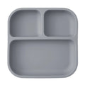 Color Kids 1PCS BPA Free Silicone Divided Square Plate Suction Baby Dish Leakproof Toddler Kids Meal Tray Easy Clean Tableware Purest Peak