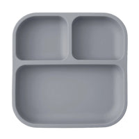 Color Kids 1PCS BPA Free Silicone Divided Square Plate Suction Baby Dish Leakproof Toddler Kids Meal Tray Easy Clean Tableware Purest Peak