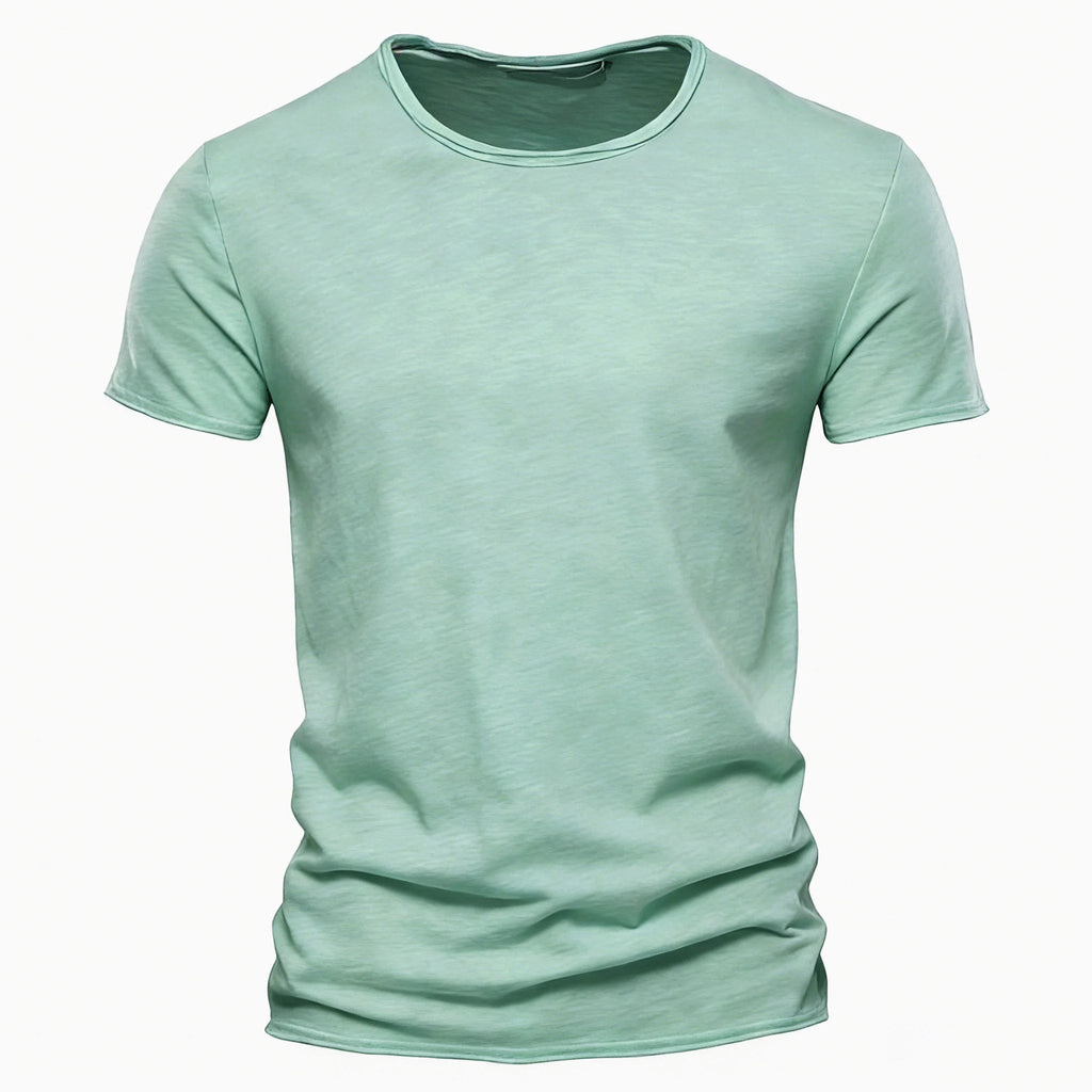 100% Cotton Men T-shirt Casual Soft Fitness Summer Thin T-shirts Men's Home Clothes O-Neck Short Sleeve Soild T Shirt for Men Quick Pick Grocers