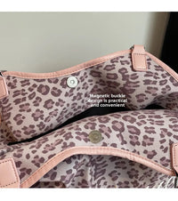 Brand Women's Shoulder Bag Y2k Fashion Sweet Polka Dot Handbag Korean Casual Versatile Leopard Print Brown Frosted Tote Bags Quick Pick Grocers