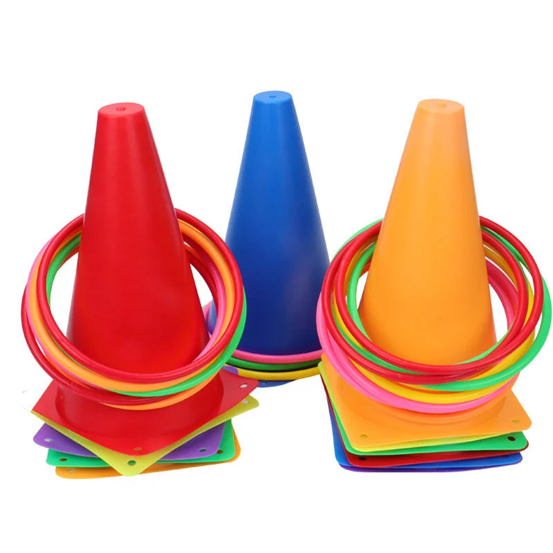 Children's Fun Ring Throwing Game Outdoor Throwing Plastic Circle Parent-child Interactive Competition Kids Sense Training Quick Pick Grocers