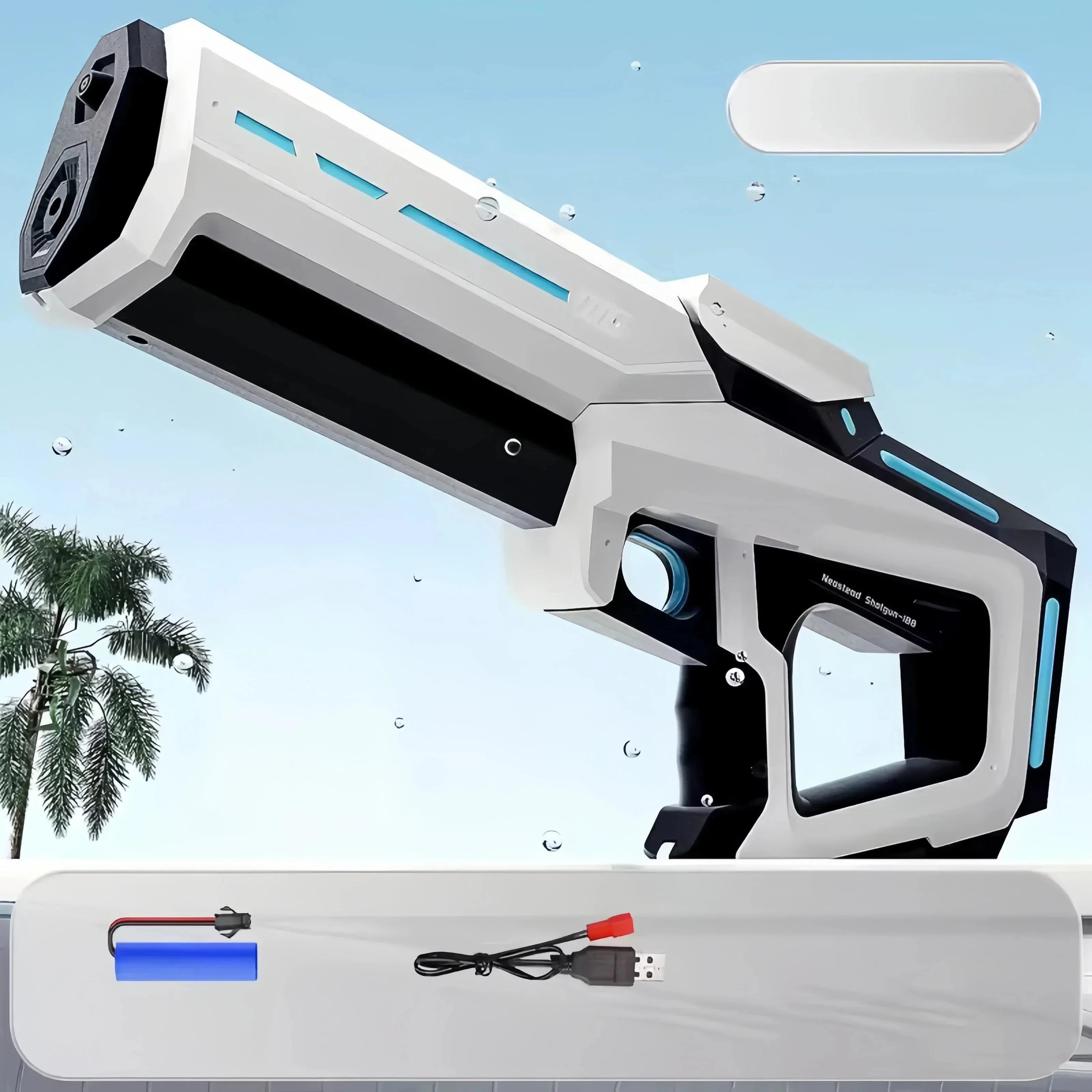 Electric Automatic Water Storage Gun Toys Portable Children Summer Beach Outdoor Fight Fantasy Spray Gun Toys Boy Kid Adult Game Econic Blanks