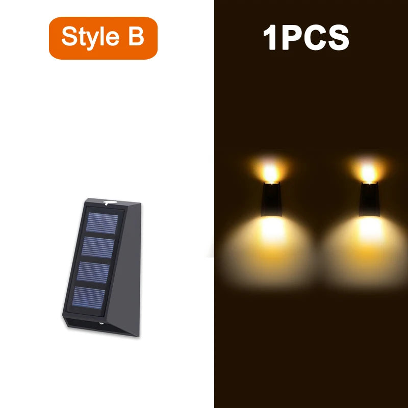 NEW Upgrade LED Outdoor Wall Solar Lights Waterproof Garden Wall Decoration Lighting For Villa Patio Stair Corridor Quick Pick Grocers