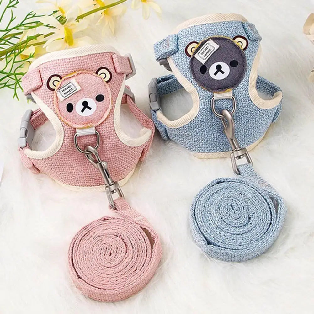 Undershirt Style Pet Leash Adjustable Cat Dog Harness Breathable Leash  Convenient Pet Vest For Small Dog Cat Supplies Econic Blanks