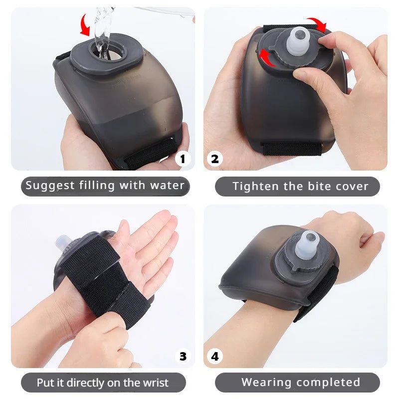 Sports Wrist Water Bottle, Cycling Marathon Hydration Tool, Mountaineering, Outdoor Portable Climbing Wrist Water Bottle Quick Pick Grocers