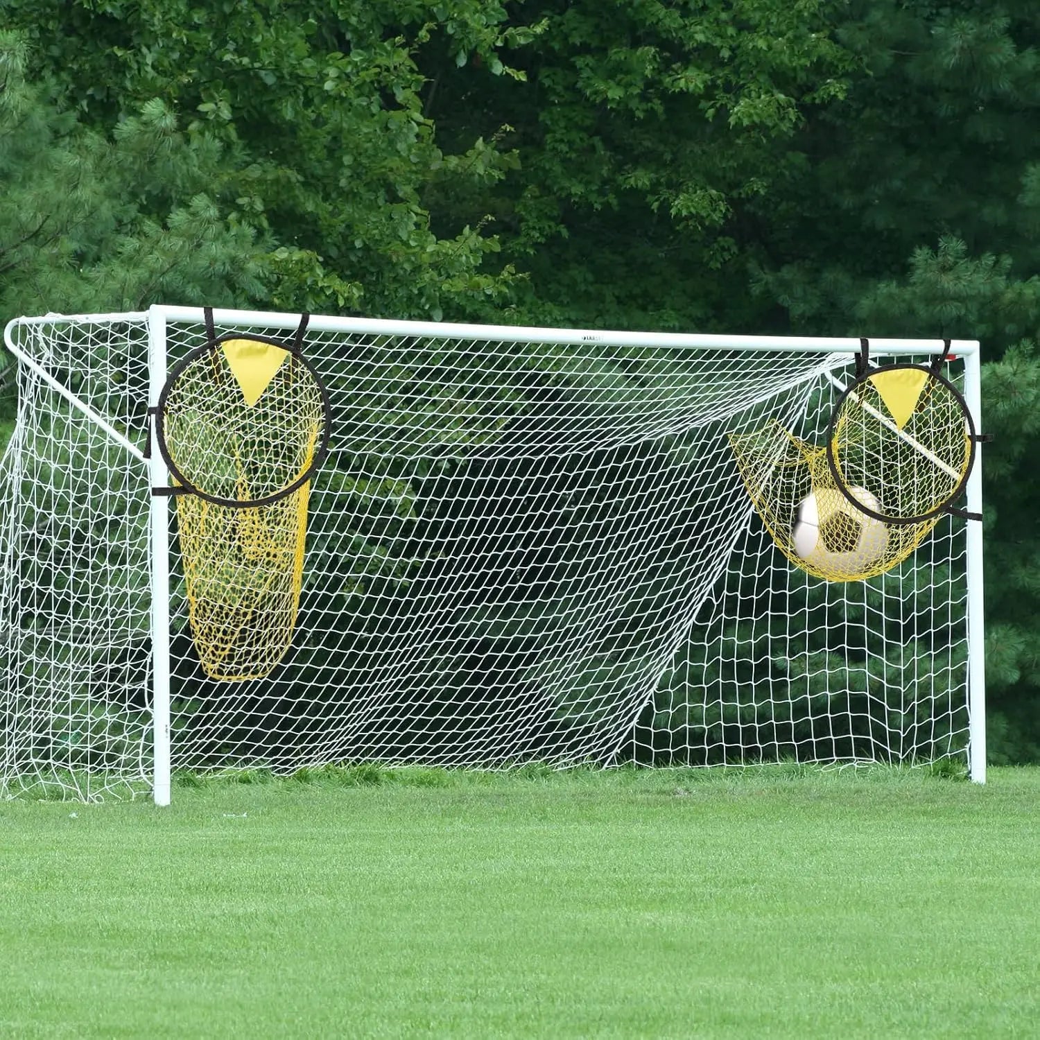 1/2 Pcs Portable Soccer Goal Target Nets, Corner Training Equipment for Football Backyard Practice & Outdoor Throwing Quick Pick Grocers