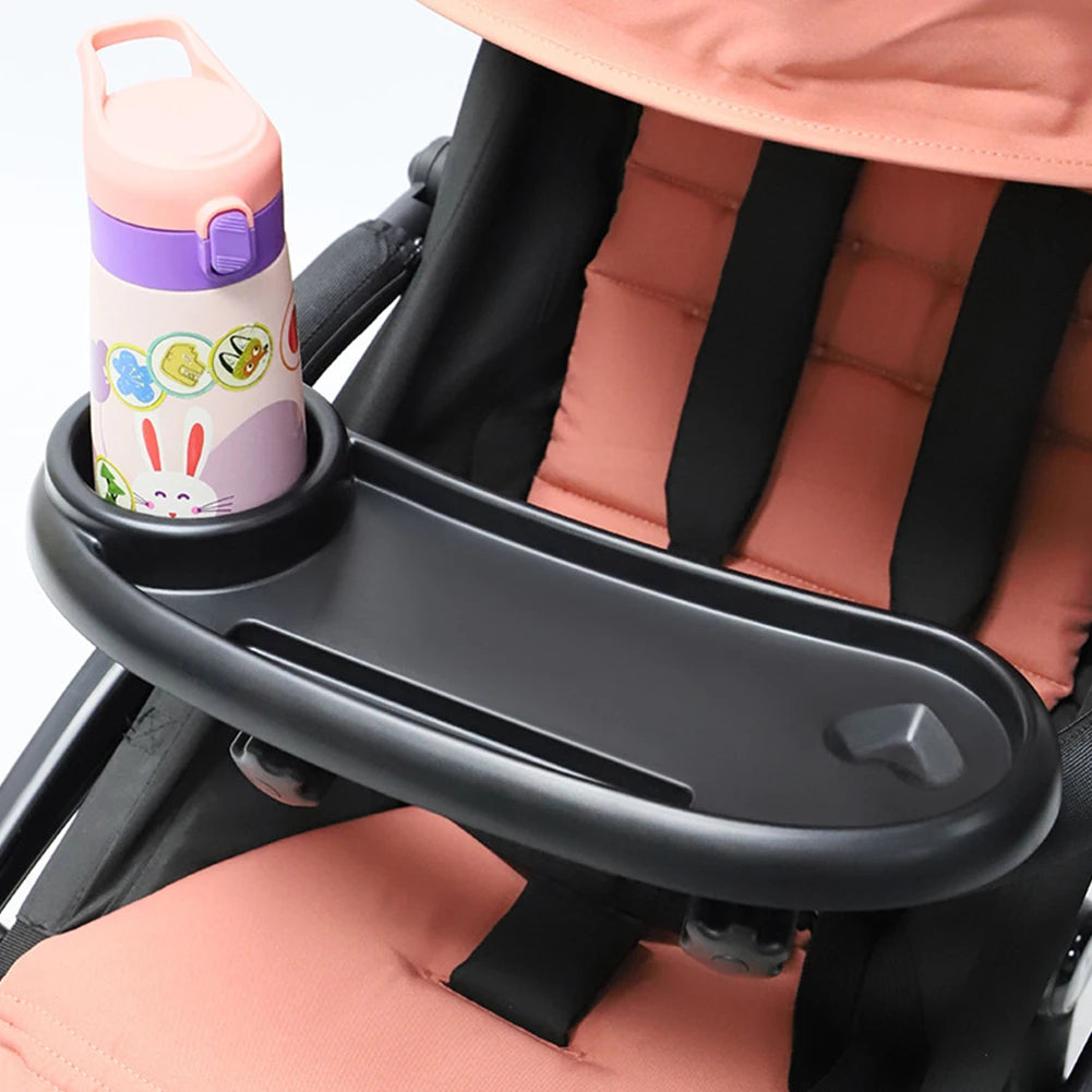 3 In 1 Stroller Cup Holder Dinner Table Tray Universal Stroller Tray Stroller Snack Catcher and Drink Holder for Toddler Infant Purest Peak