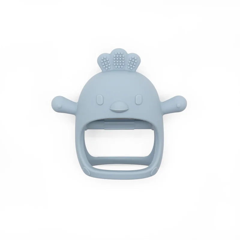 1PC Baby Silicone Teether Toys Cartoon Chick Shape Baby Toys Hollow Out Baby Care Equipment Chewing Training Baby Products Quick Pick Grocers