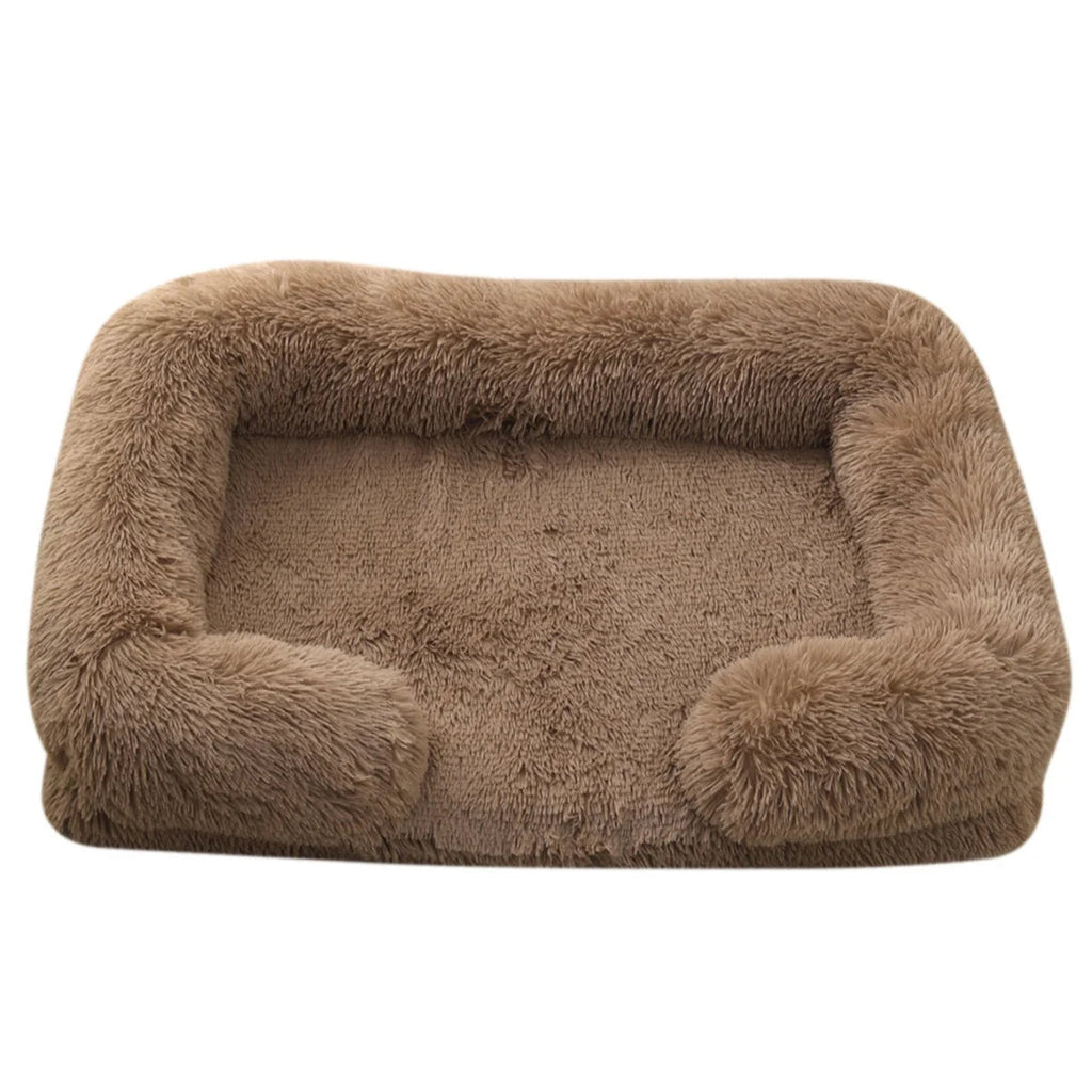 Square Dog Bed Plush Pet Bed Winter Thickened Pad House for Dogs Bed Cat Sofa for Flyffy Dogs Sleeping Bed Sofa Removable Mat Quick Pick Grocers