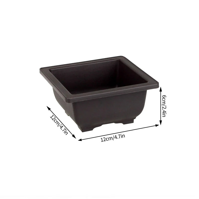 Rectangular Flowerpots Plastic Bonsai Plants Pot Square for Flower Balcony Garden Yard Landscape Bonsai Pot Trays Home Decor Quick Pick Grocers