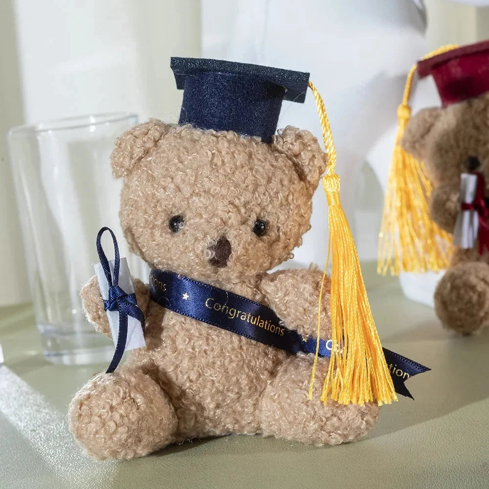 Doctor's Clothing Teddy Bear Doll Plush Toy Small Sitting Doctor Bear Doll Pendant Boys Girls Students Graduation Birthday Gifts Econic Blanks
