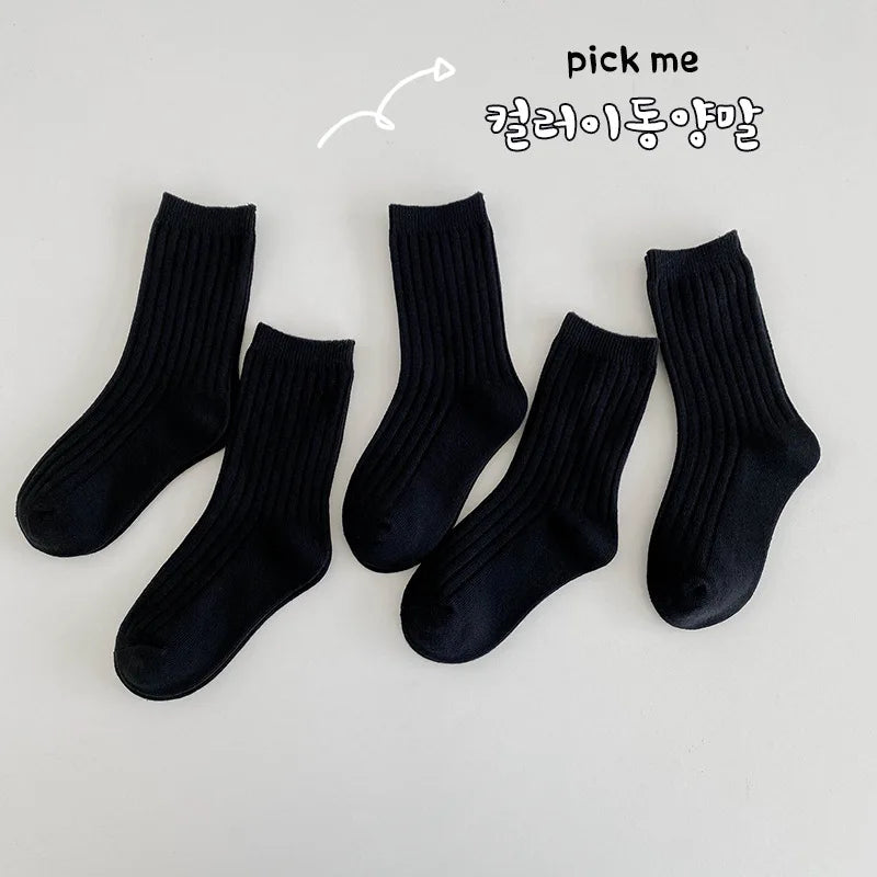 5 Pairs/Lot Children Socks Boy Girl Cotton Fashion Breathable Socks Four Seasons High Quality 1-12 Years Kids Birthday Gift Quick Pick Grocers